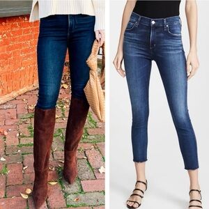 AGOLDE Sophie Crop Jeans Size 30 Claremont Blue Stretch Denim